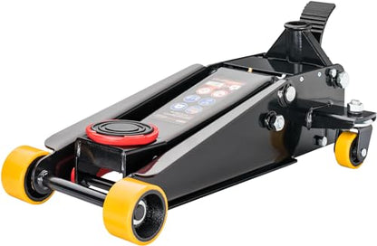 Vigor Hydraulik-Rangier-Wagenheber (Belastbarkeit: bis zu 3 t, Gewicht: 31 kg) V6029, Schwarz-Rot, bis 3 Tonnen