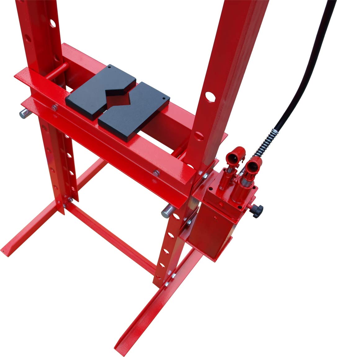 Carmax Werkstattpresse 20T Hydraulikpresse mit 2-Pumpen hydraulisch Rahmenpresse Presse, kompatible mit Auto, 20000 kg