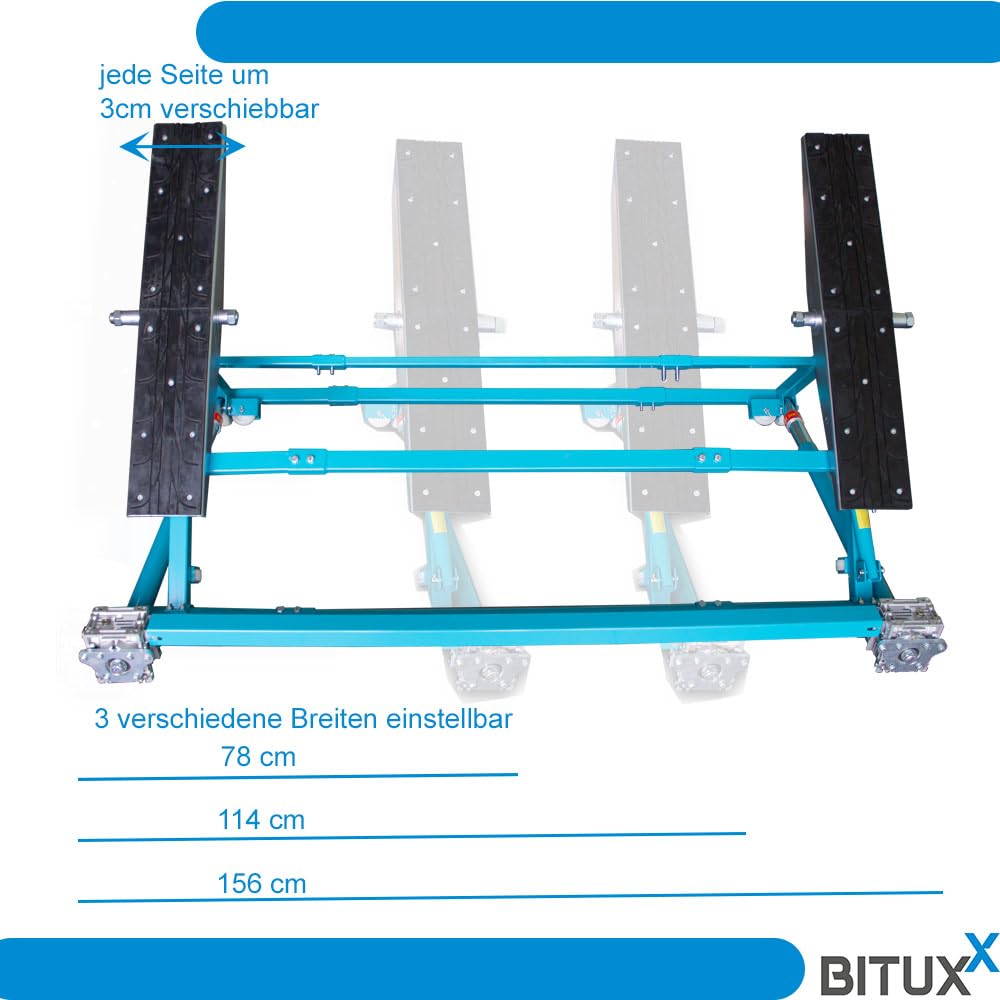 Bituxx Kipphebebühne Mobile Werkstatt Hebebühne Wagenheber Kurzhub PKW Lift bis 2000 kg 2T