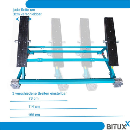 Bituxx Kipphebebühne Mobile Werkstatt Hebebühne Wagenheber Kurzhub PKW Lift bis 2000 kg 2T
